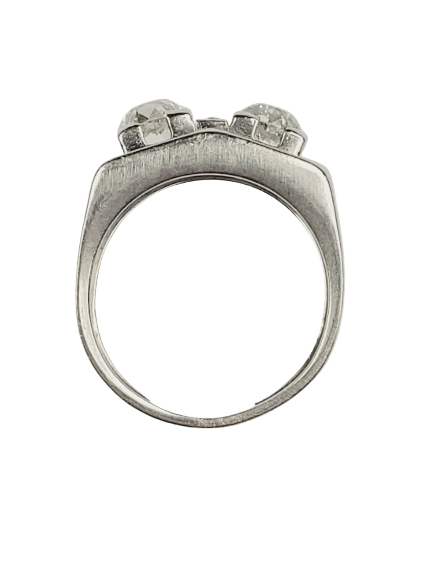 Art deco old mine cut Tank ring sku 9153