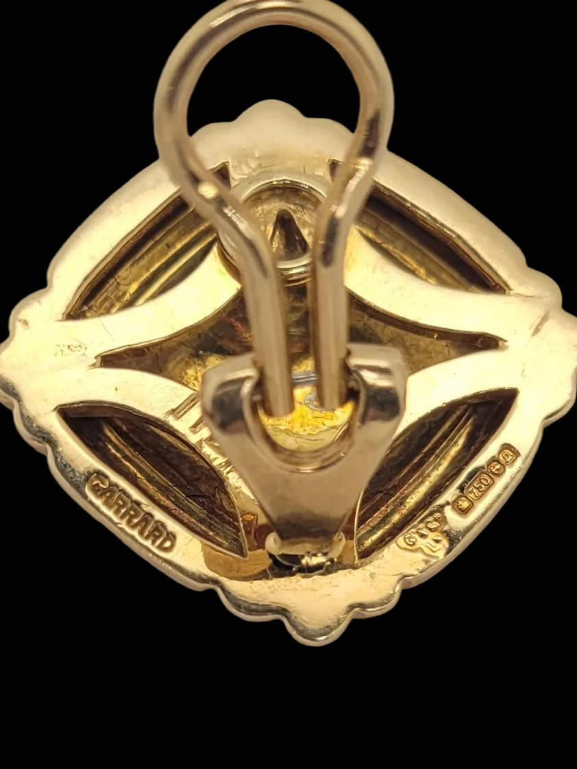 1960's 18ct gold Garrards clip earrings sku 8800