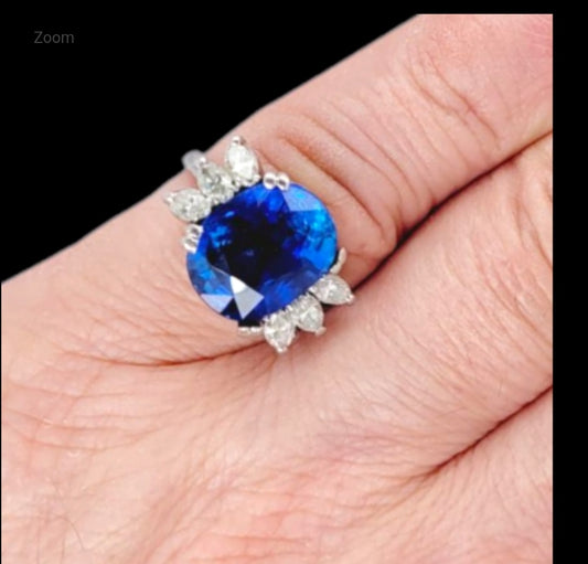 9.12ct natural Ceylon cornflower blue sapphire ring
SKU: 8088