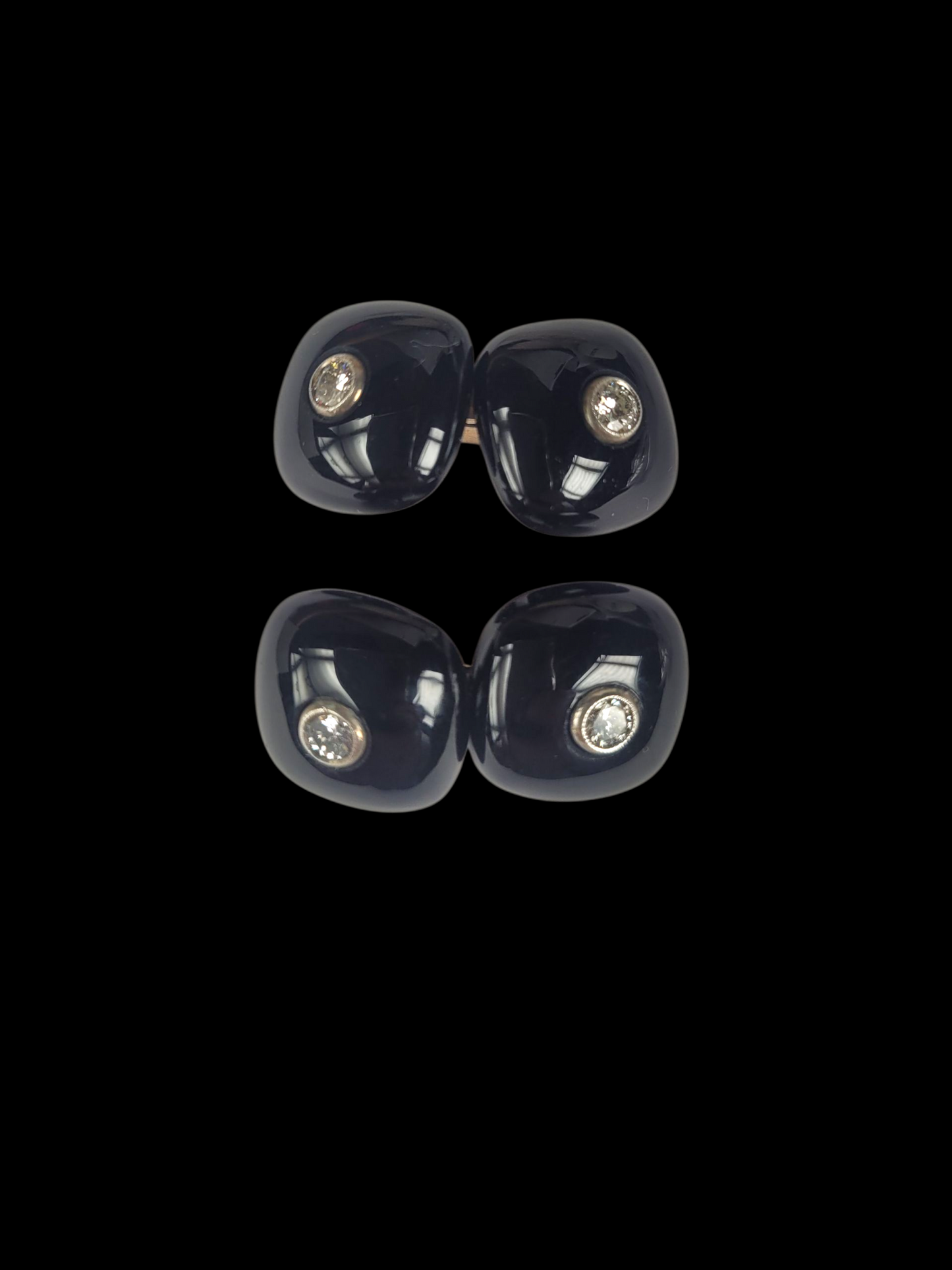 Art deco onyx and diamond cufflinks sku 8489