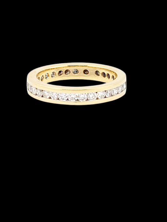 Yellow gold diamond full hoop eternity band
SKU: 8080