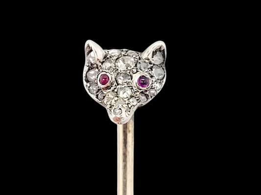Antique diamond fox stick pin
SKU: 7999