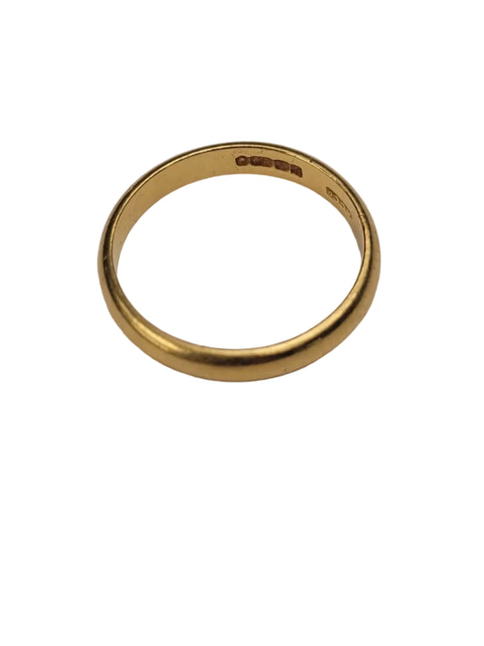 Traditional 22ct gold wedding ring sku 8989