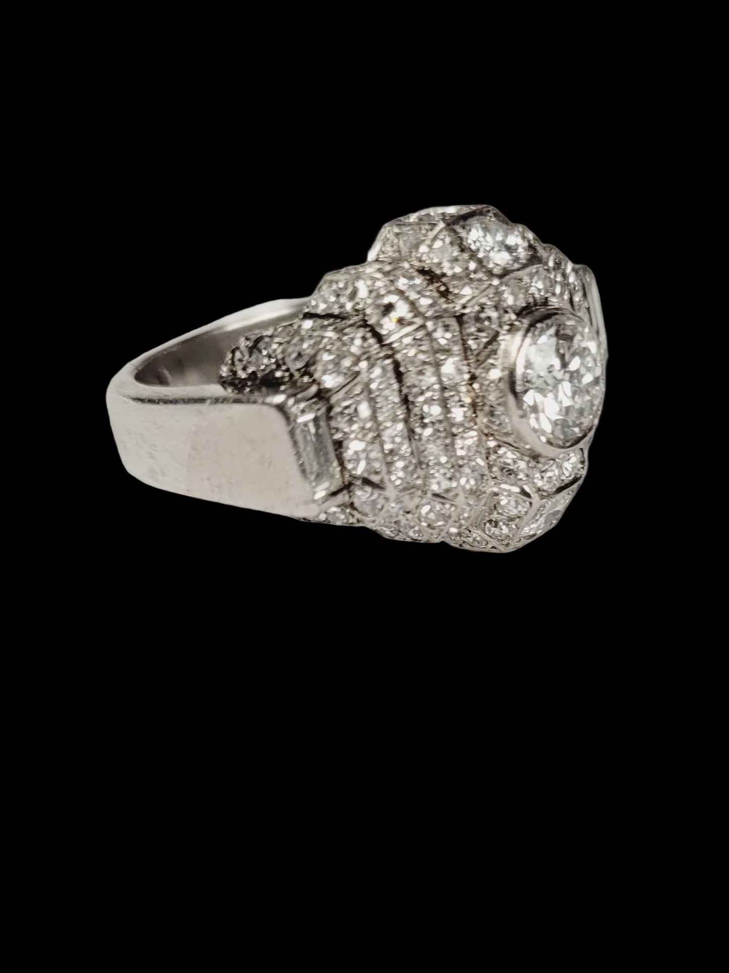 Brutalist art deco diamond dress ring
SKU: 8614