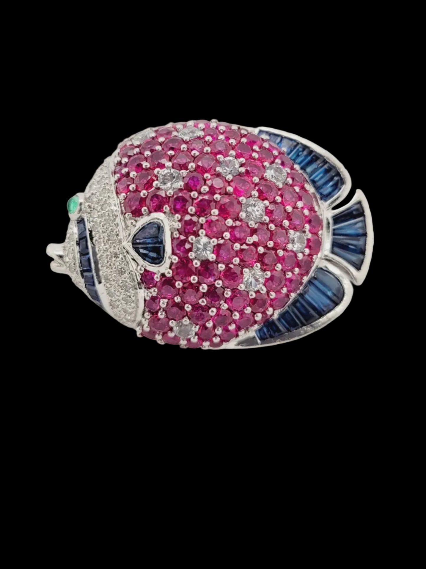 Gemset tropical fish brooch sku 8809