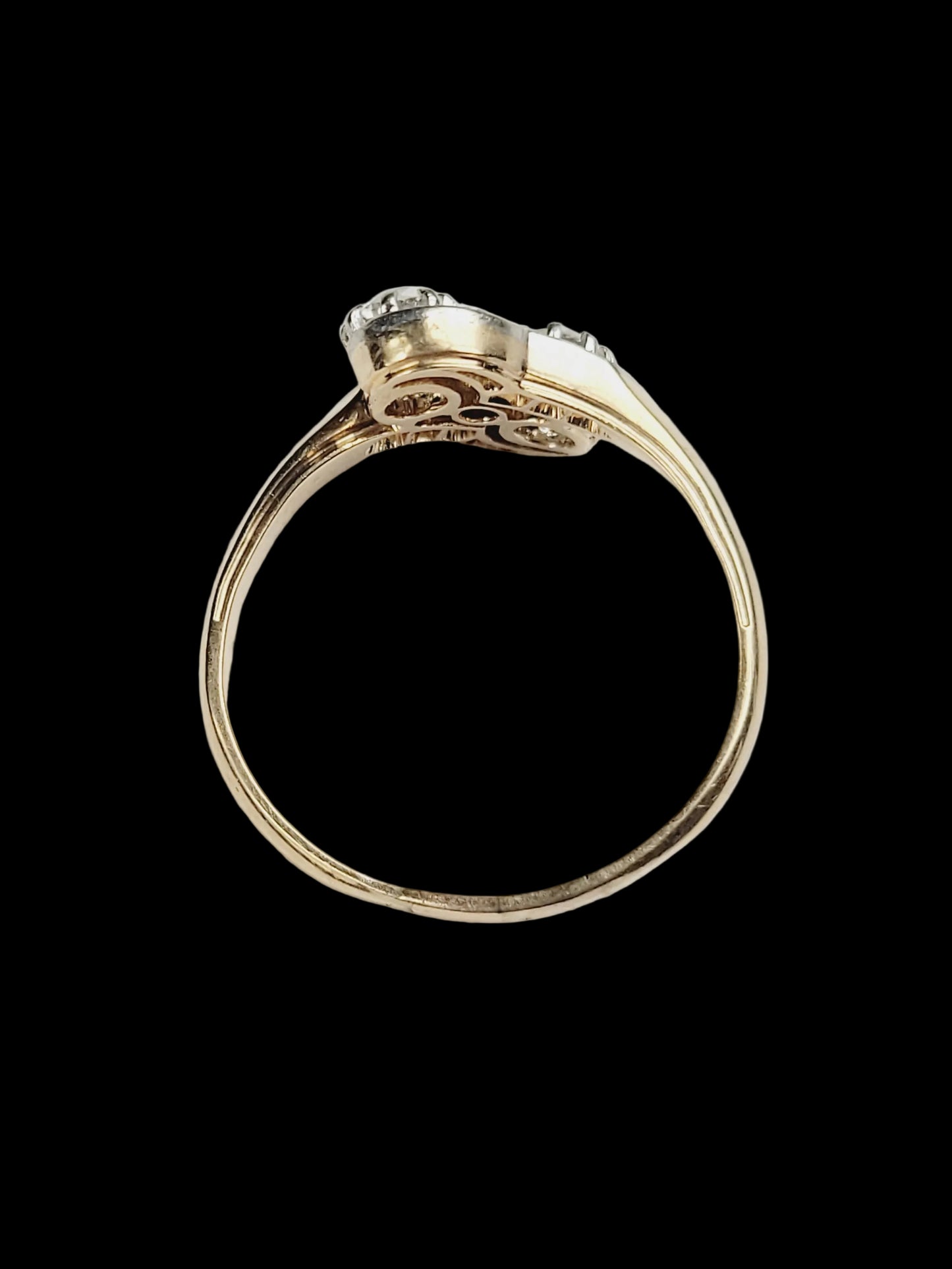 Toi et moi Edwardian diamond ring sku 8978