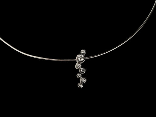 Diamond bubble pendant necklace sku 8776