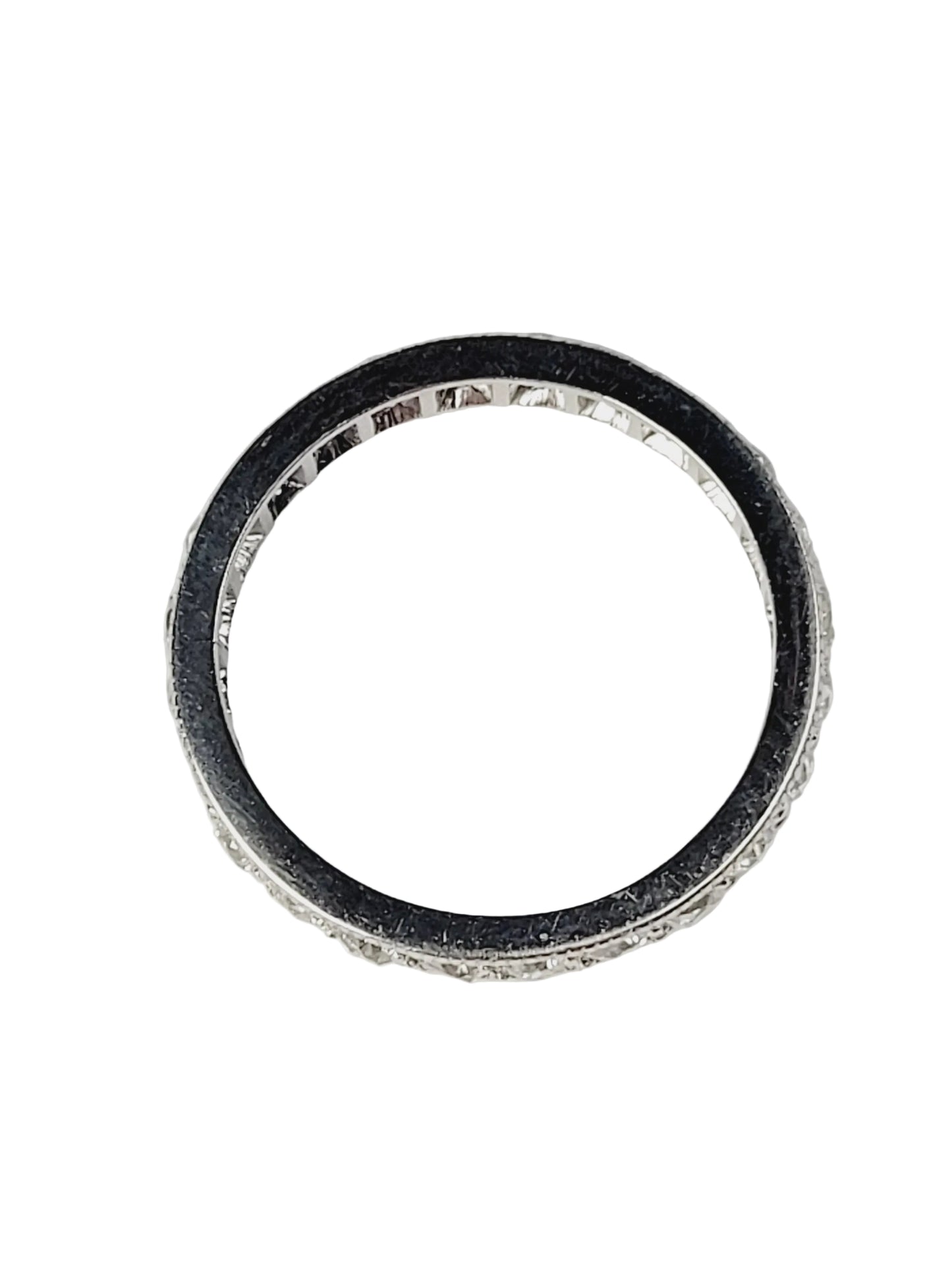 Art deco old European cut diamond full hoop eternity band sku 9090