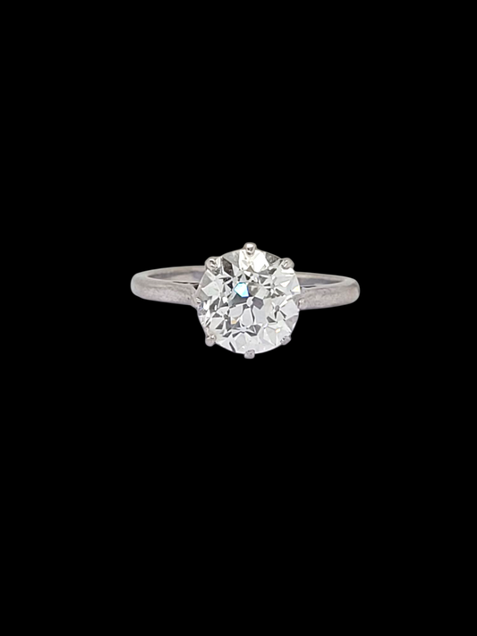 2.50ct old mine cut diamond solitaire engagement ring
SKU: 8133