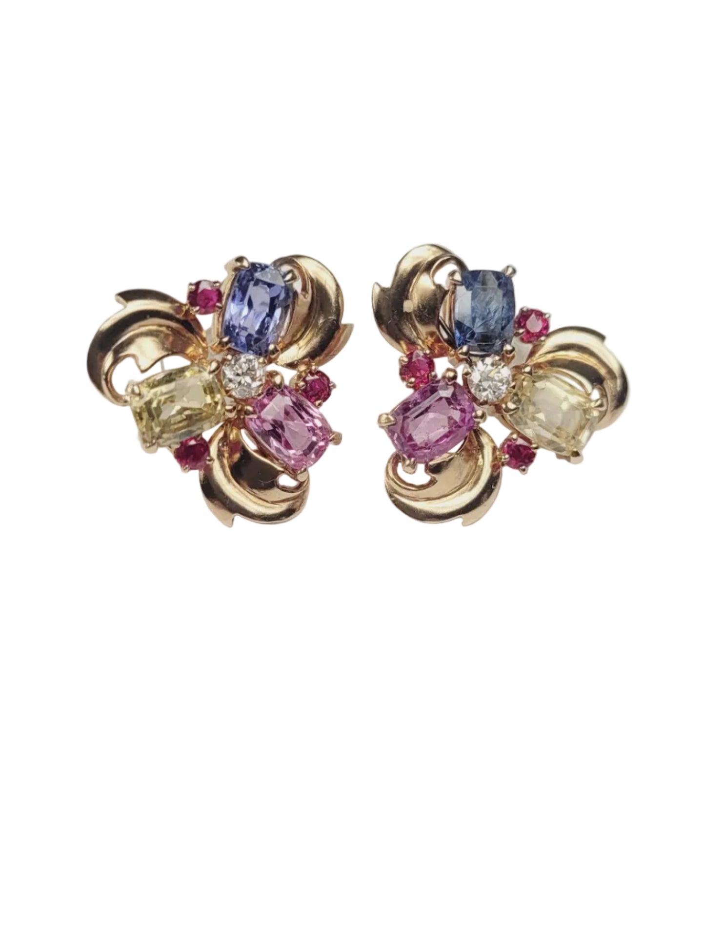 Harlequin sapphire and diamond earrings sku 9149