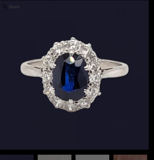 Sapphire and diamond cluster ring
SKU: 5495