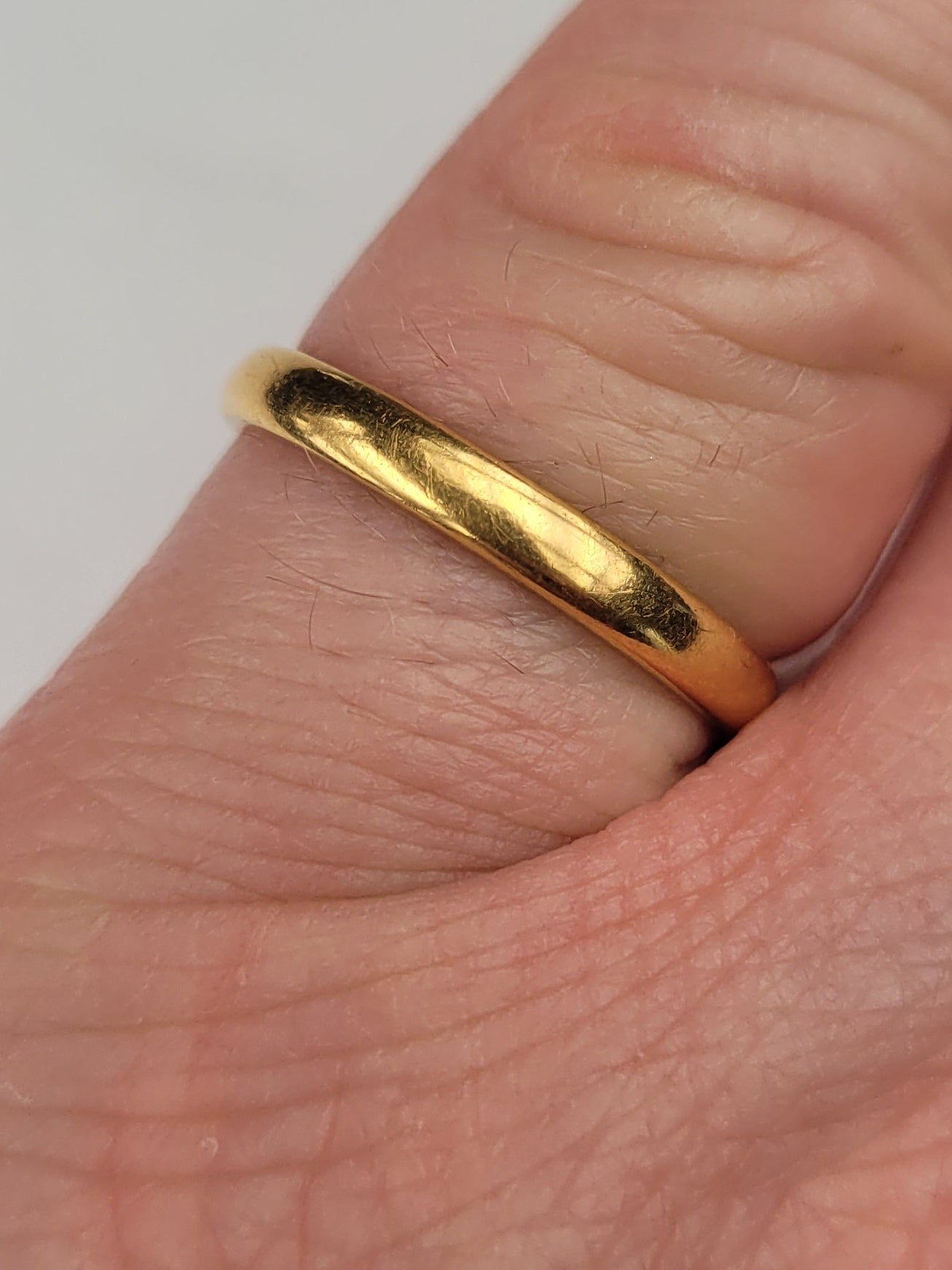 Traditional 22ct gold wedding band sku 8990