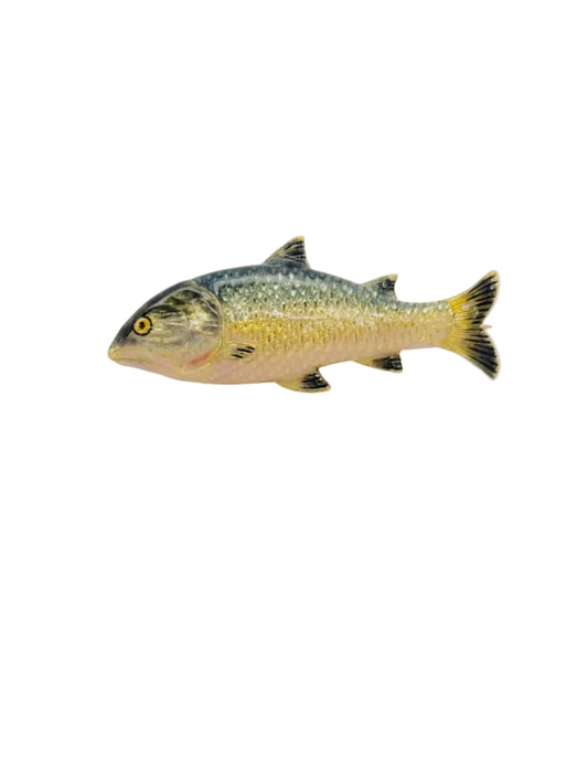 Fine Antique enamel and gold fish pin sku 9065
