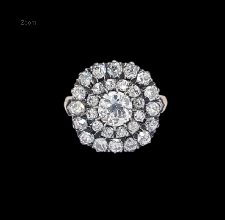 Antique diamond cluster engagement ring
SKU: 8190