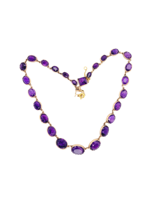 Antique intense amethyst riviere necklace
SKU: 8043