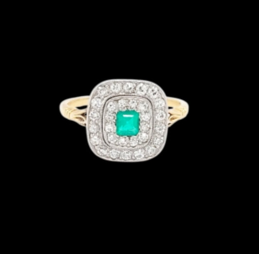 Edwardian emerald and diamond panel ring
SKU: 8327