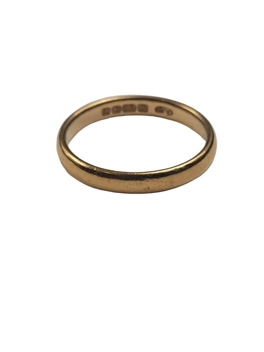 Traditional 22ct buttery yellow gold wedding band sku 8988
