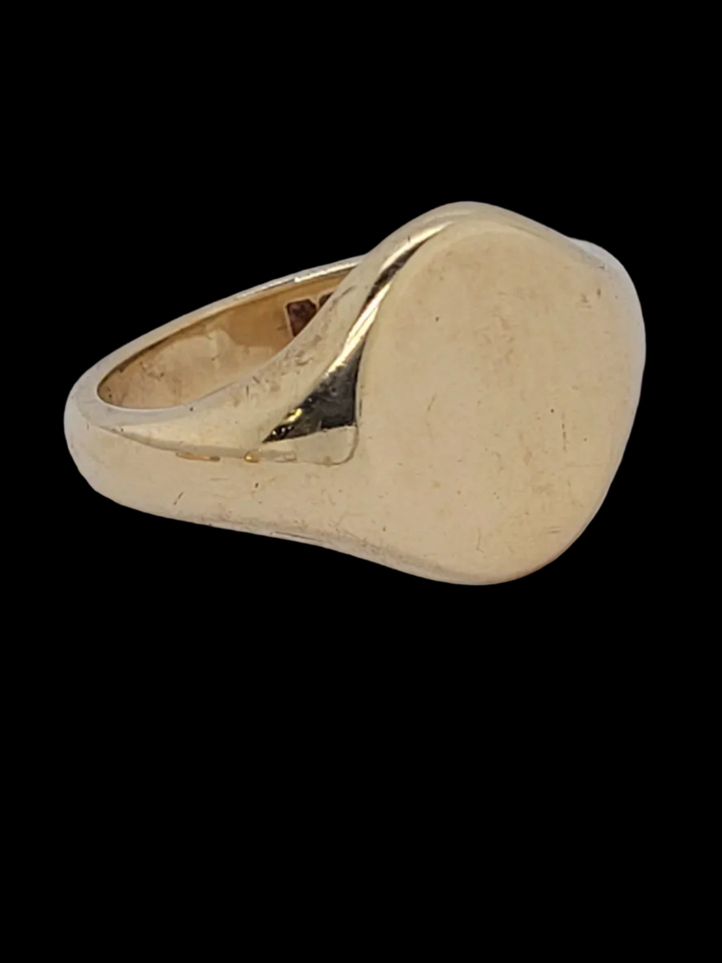 Plain 9ct yellow gold signet ring sku 8968