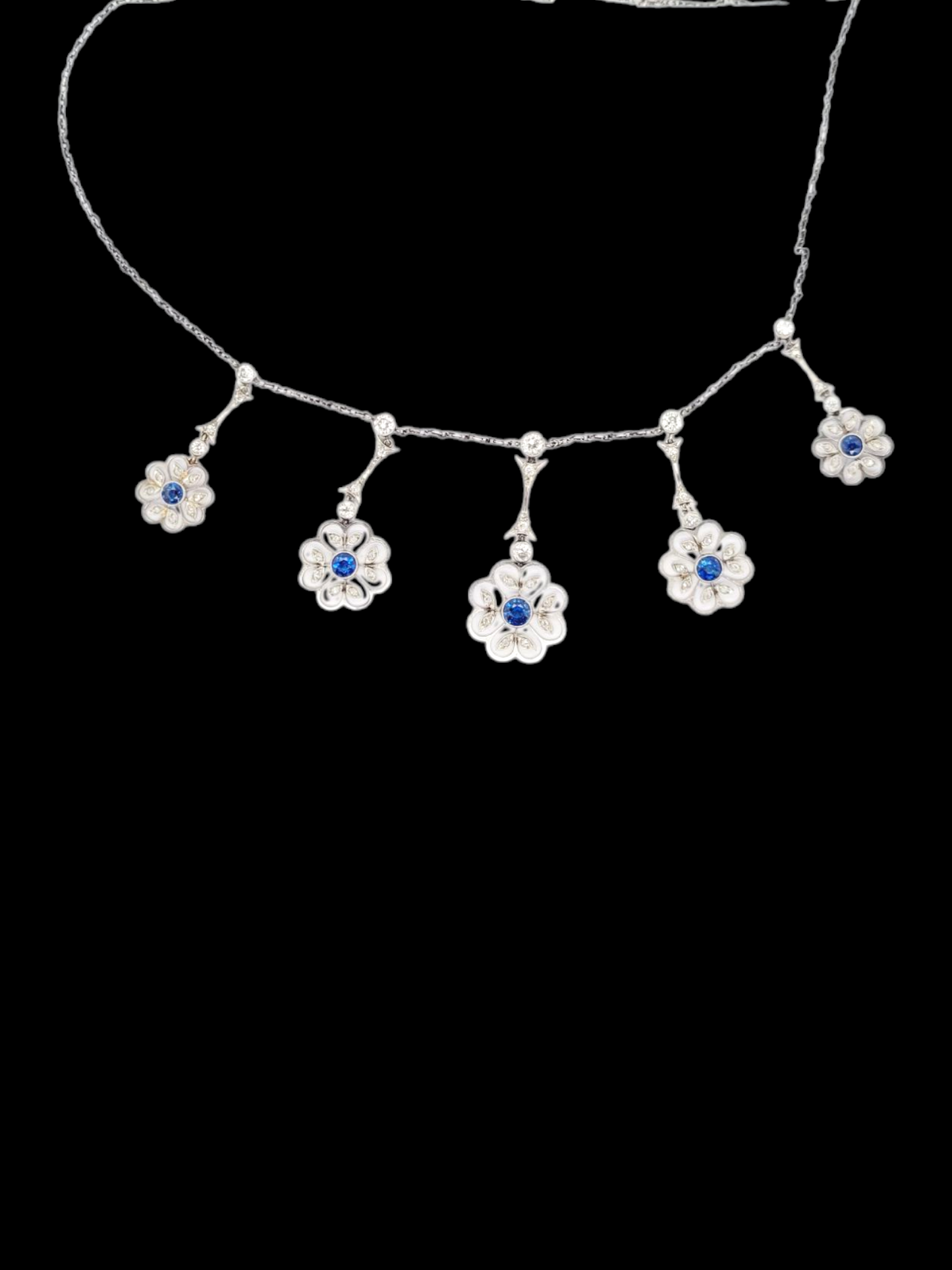 Antique sapphire and diamond fringe necklace
SKU: 8068