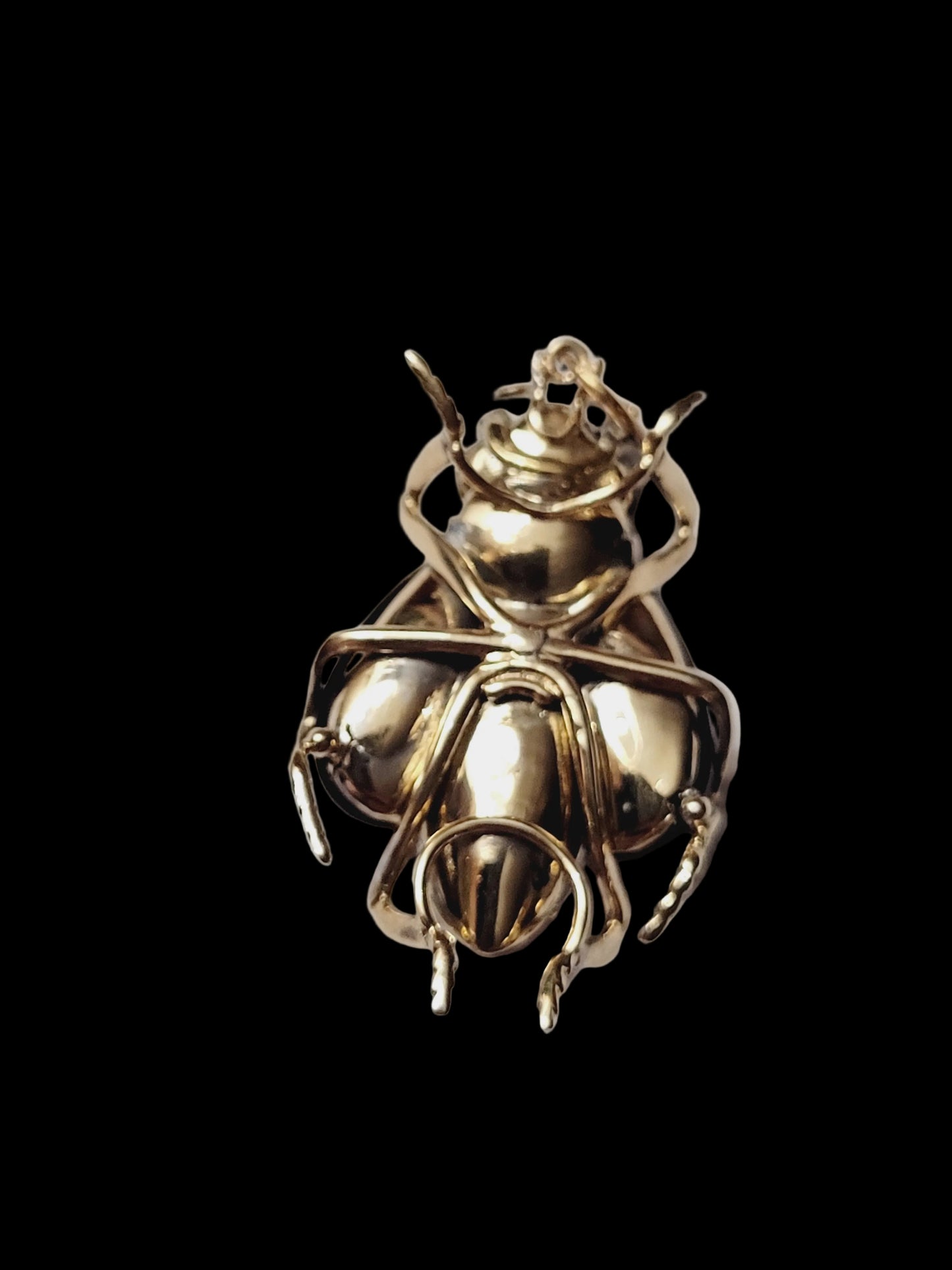 Super rare cabochon garnet and diamond 19th century bug pendant sku 8877