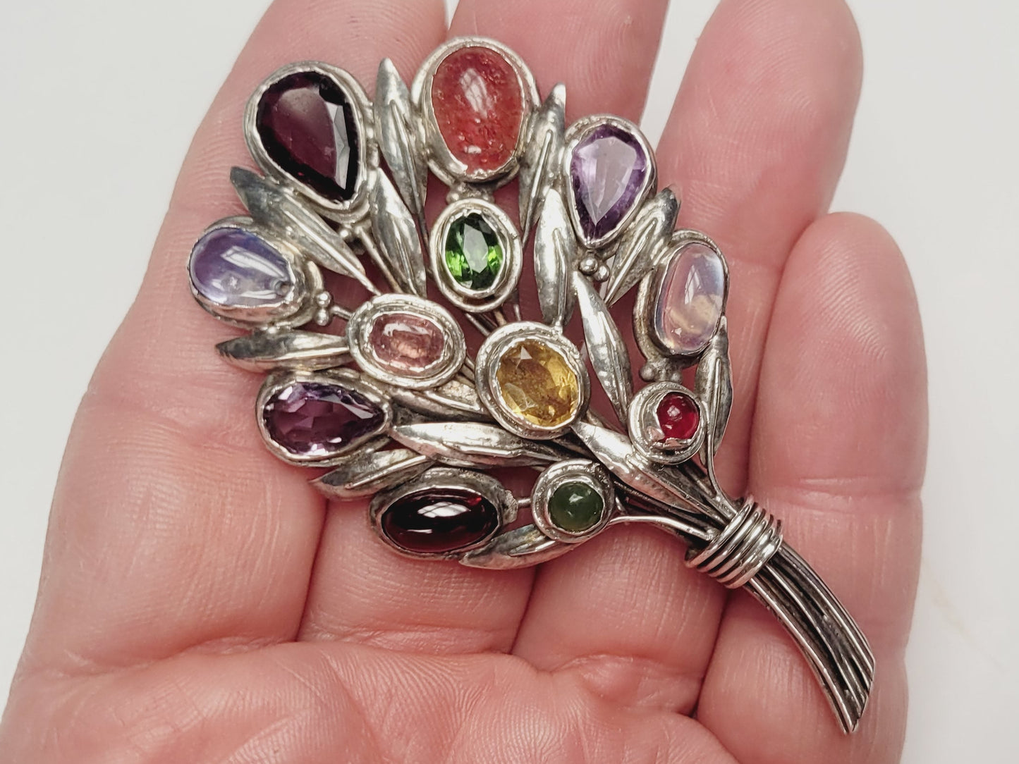 Art's and crafts harlequin spray brooch sku 9154
