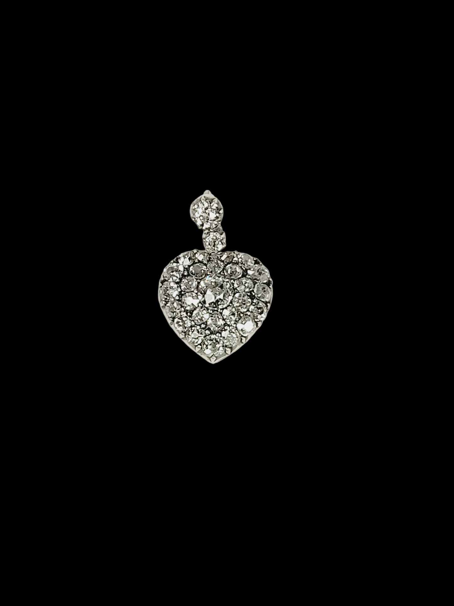 Antique diamond heart pendant sku 8720
