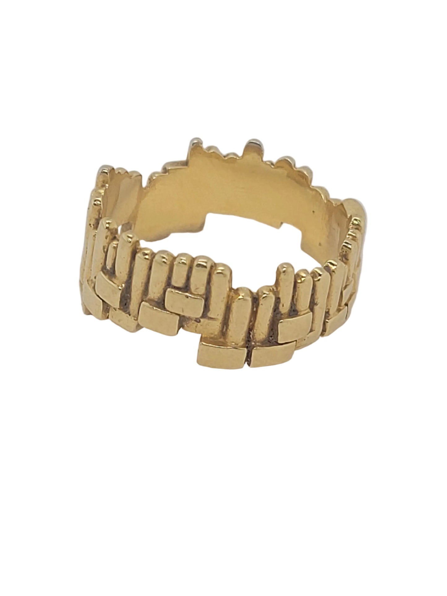 1970's organic 18ct yellow gold ring sku 9133