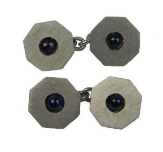 Heavy Platinum & Sapphire Cufflinks
SKU: 921