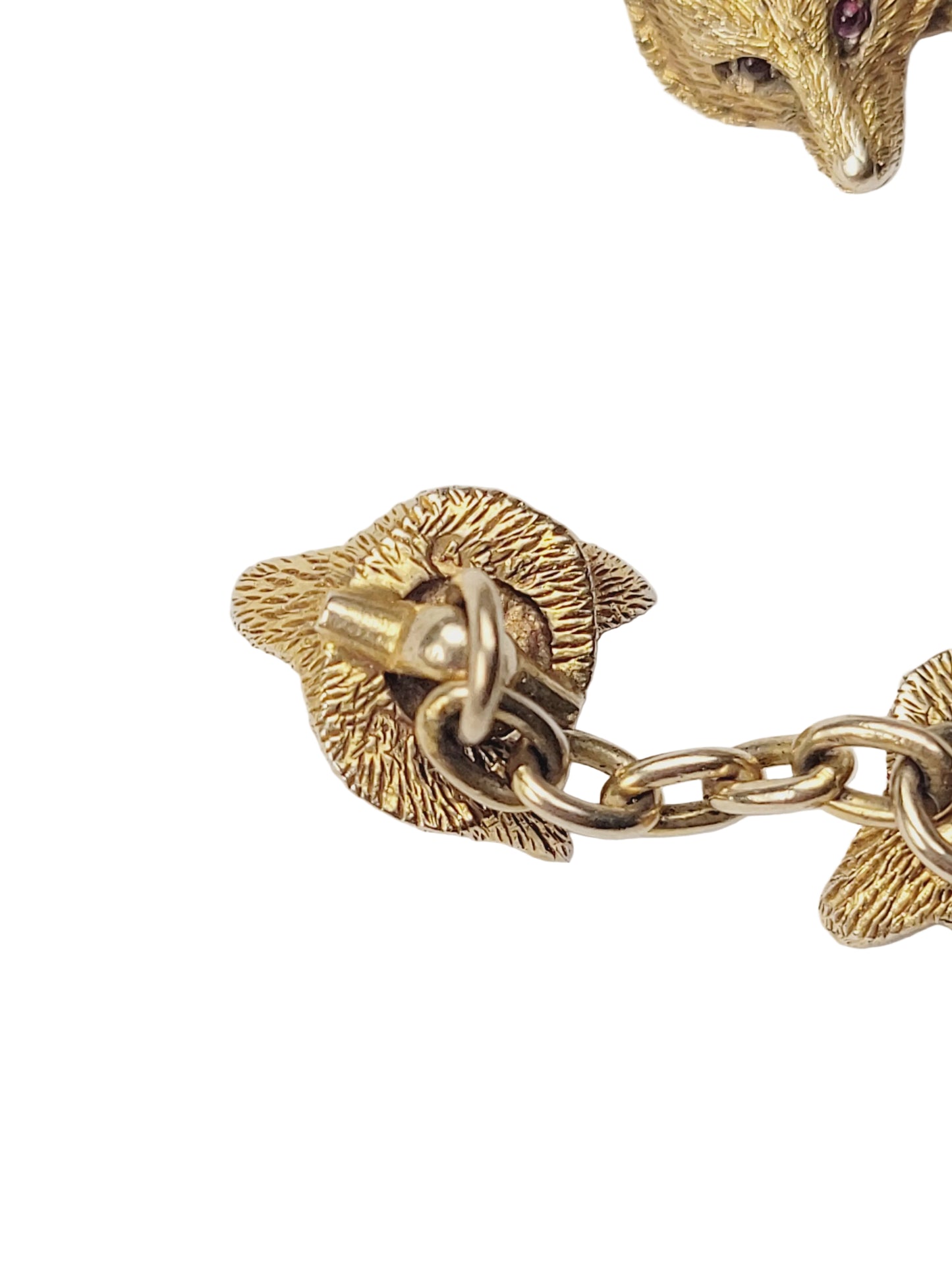 Cute gold Fox cufflinks sku 9094