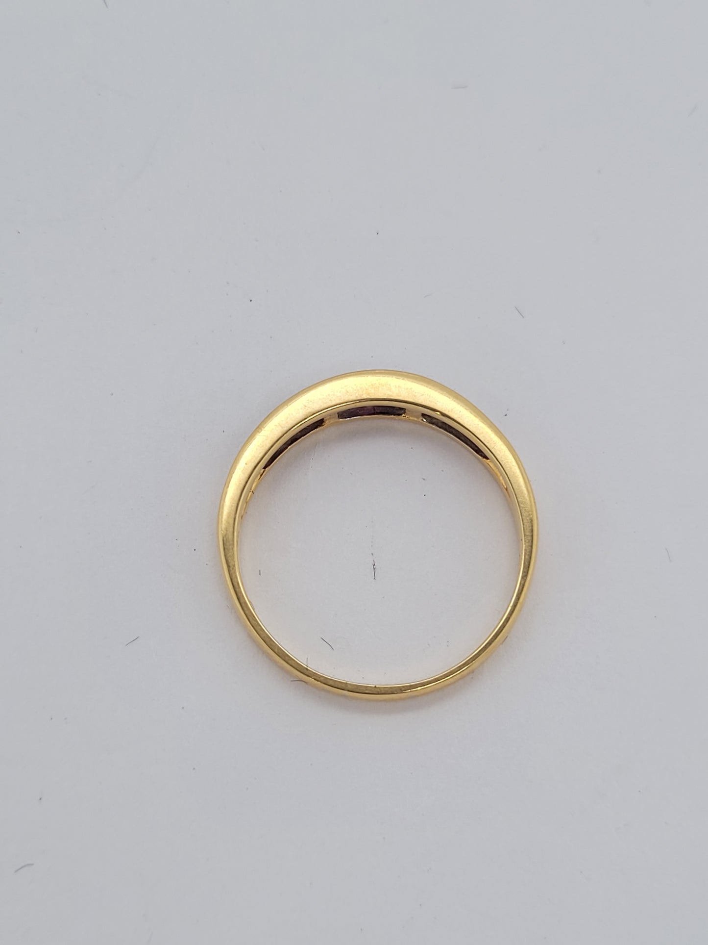 Ruby and diamond half eternity ring sku 9166