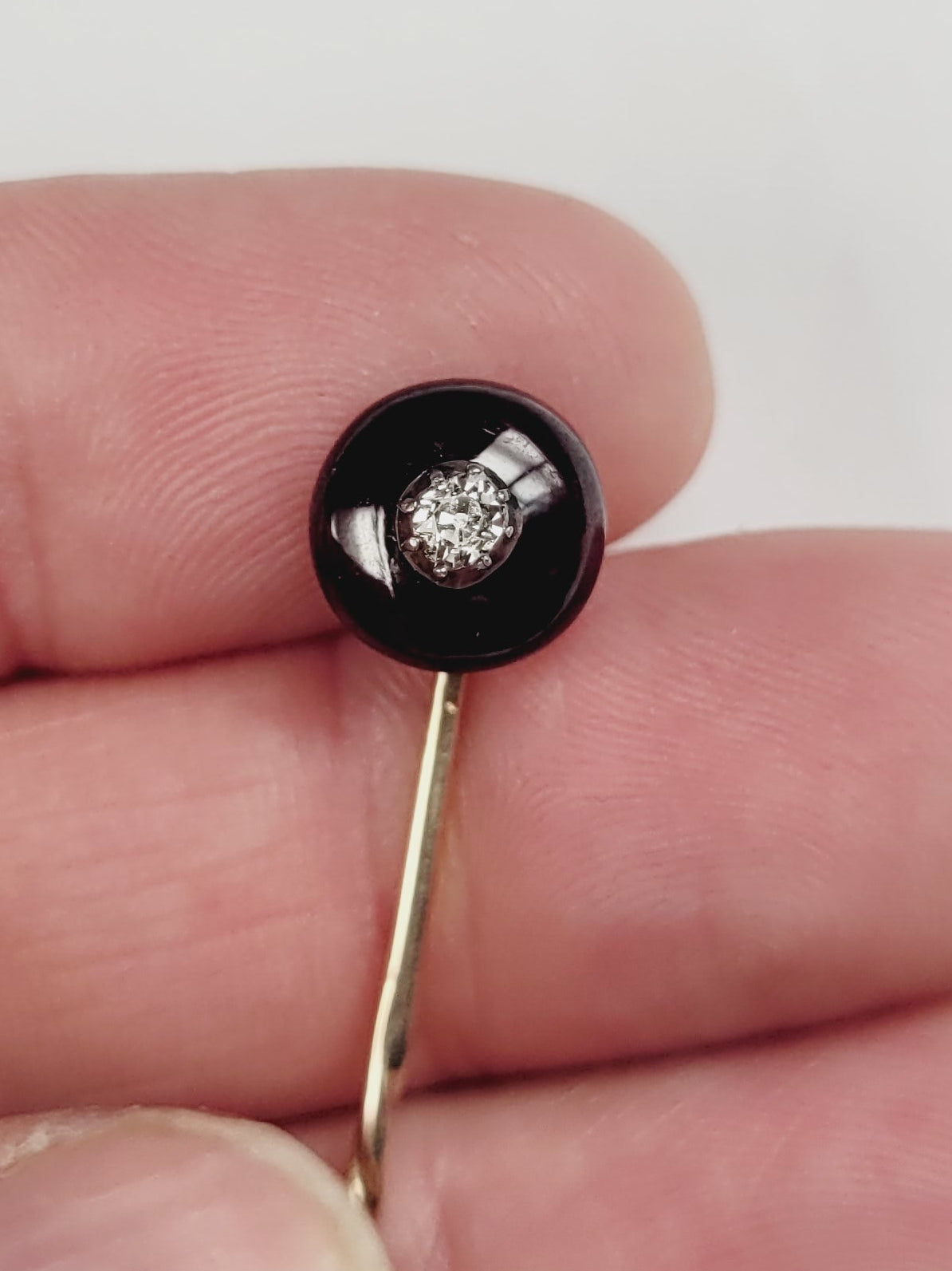 Antique garnet and diamond stick pin sku 9088