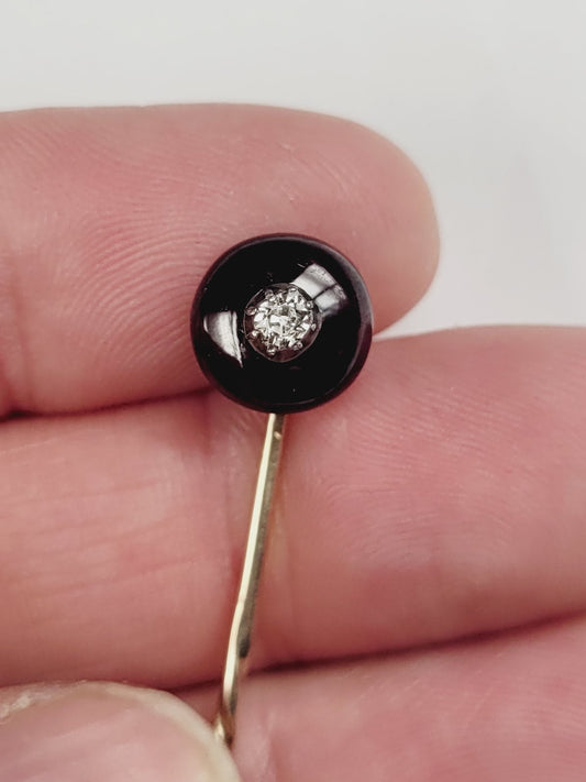 Antique garnet and diamond stick pin sku 9088