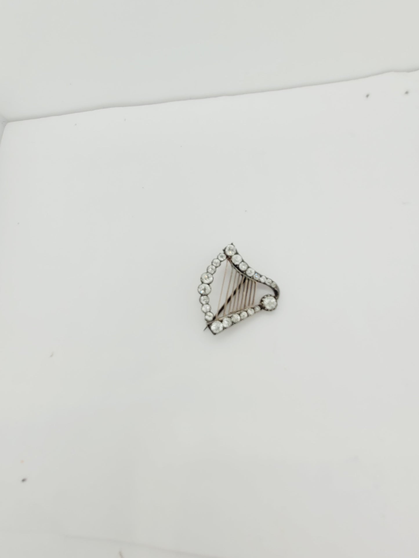 Georgian old mine cut Harp pin sku 9062