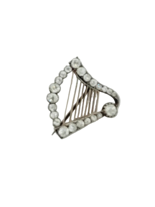 Georgian old mine cut Harp pin sku 9062