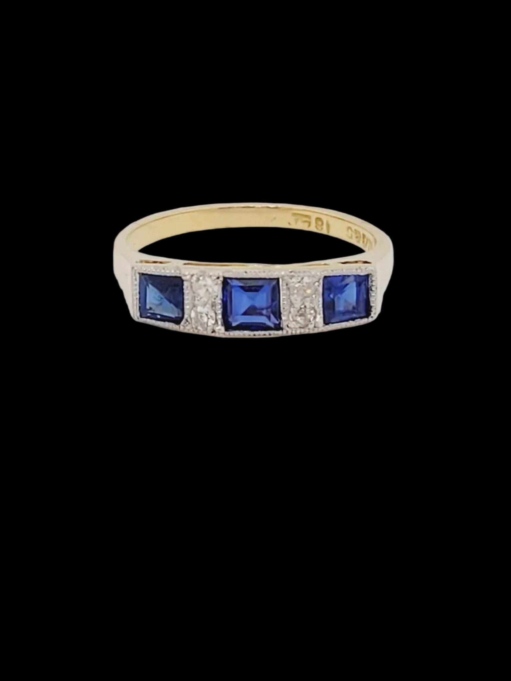 Grays Antique sapphire engagement 