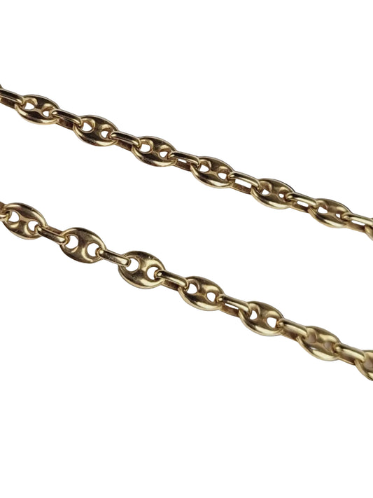 Vintage 18ct yellow gold marine link chain sku