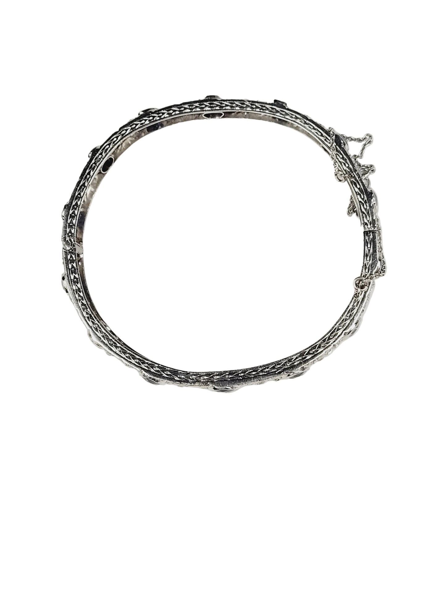 Art deco fine sapphire and diamond bangle sku 9019