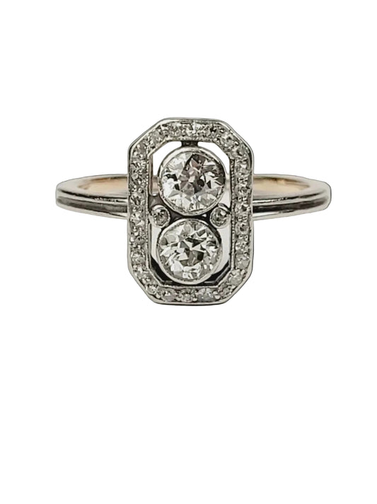 Antique Edwardian diamond engagement ring sku 8899