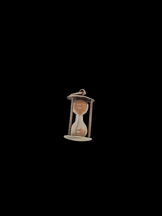 Antique 'hour glass' miniature gold charm sku 8789