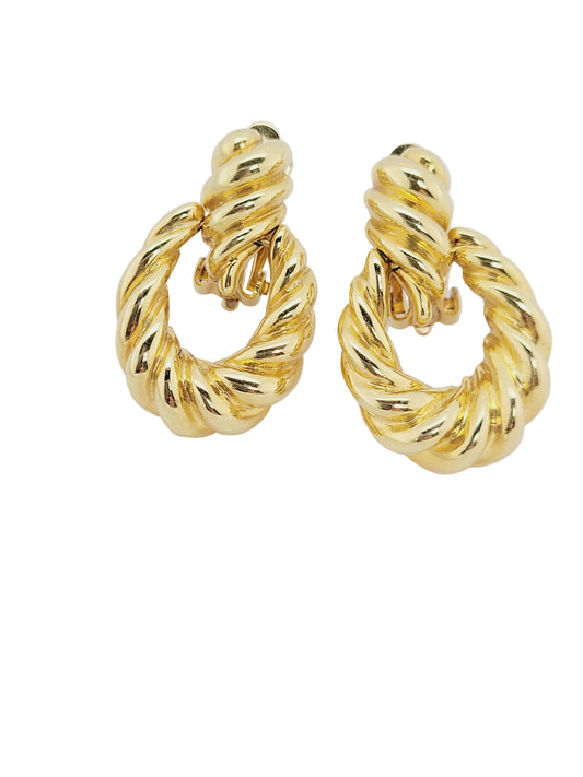 Vintage day gold earrings sku 9046