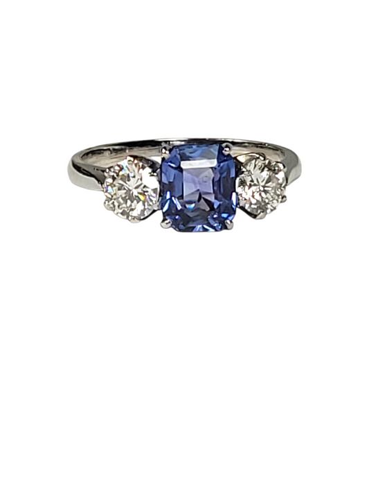 Cornflower Ceylon sapphire and diamond engagement ring
SKU: 8439