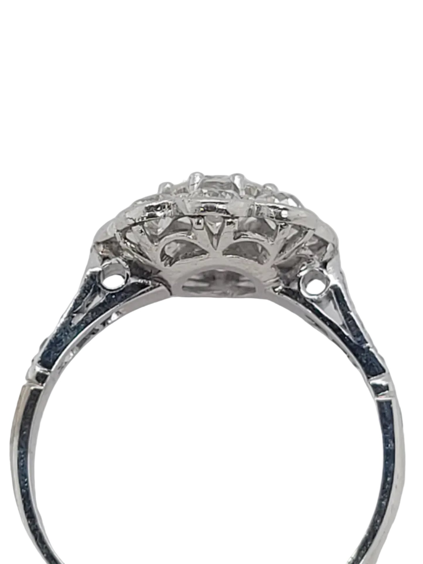 Bright daisy cluster diamond engagement ring sku 9198