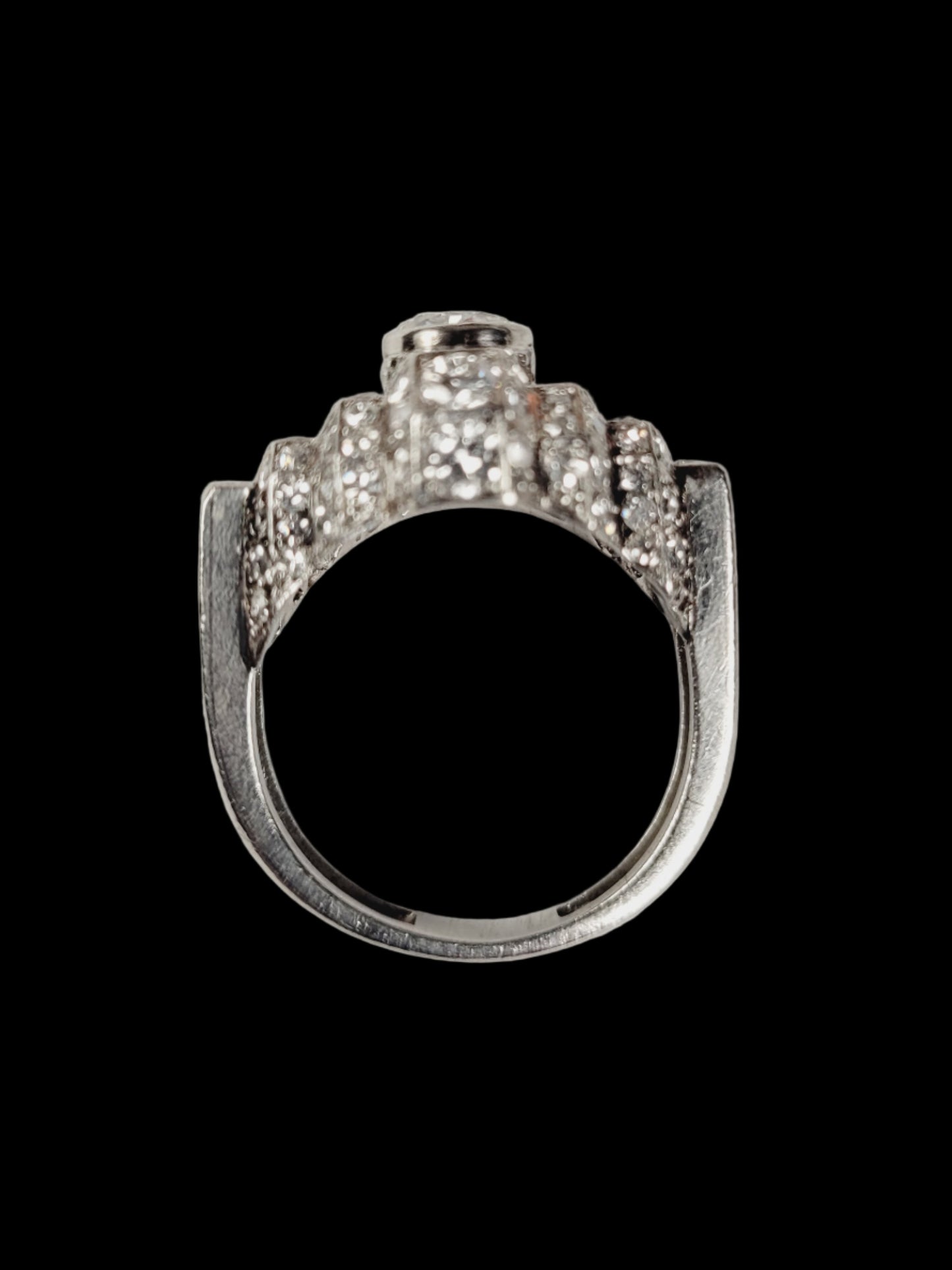 Brutalist art deco diamond dress ring
SKU: 8614