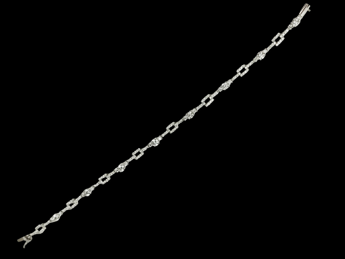 Diamond bracelet 18ct white gold sku 8773