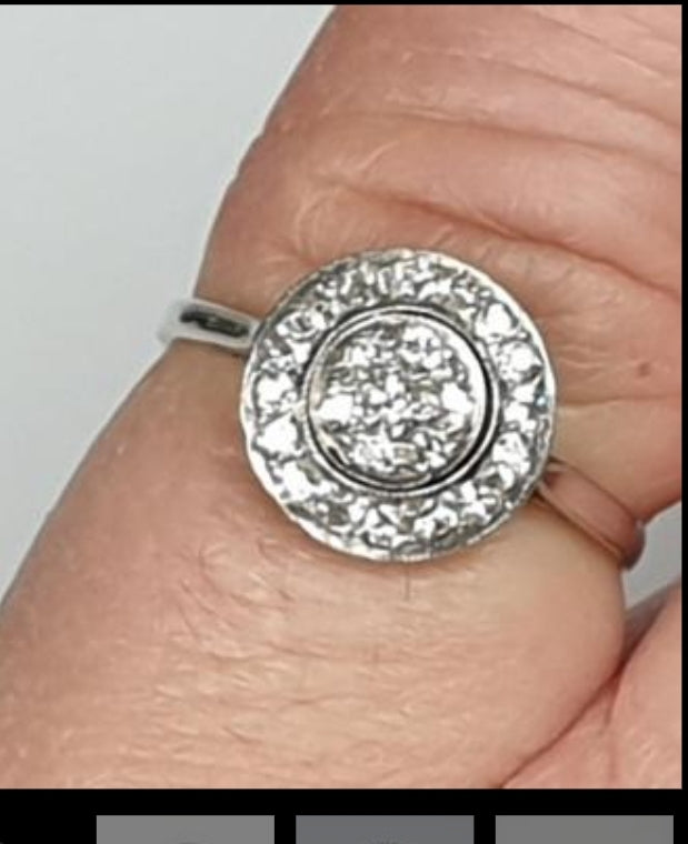 Art Deco Diamond Target Engagement Ring
SKU: 3320