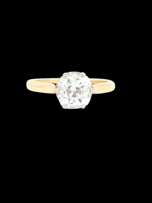 1.60ct Old cushion cut diamond solitaire engagement ring
SKU: 8137