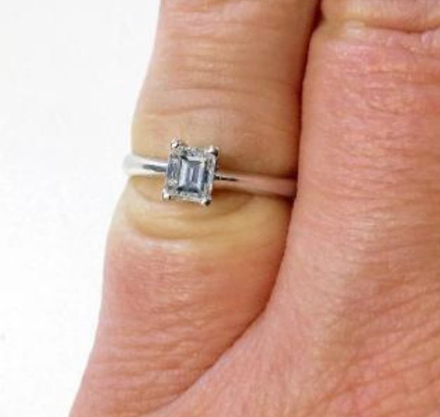 Emerald Cut Solitaire Engagement Ring
SKU: 2339