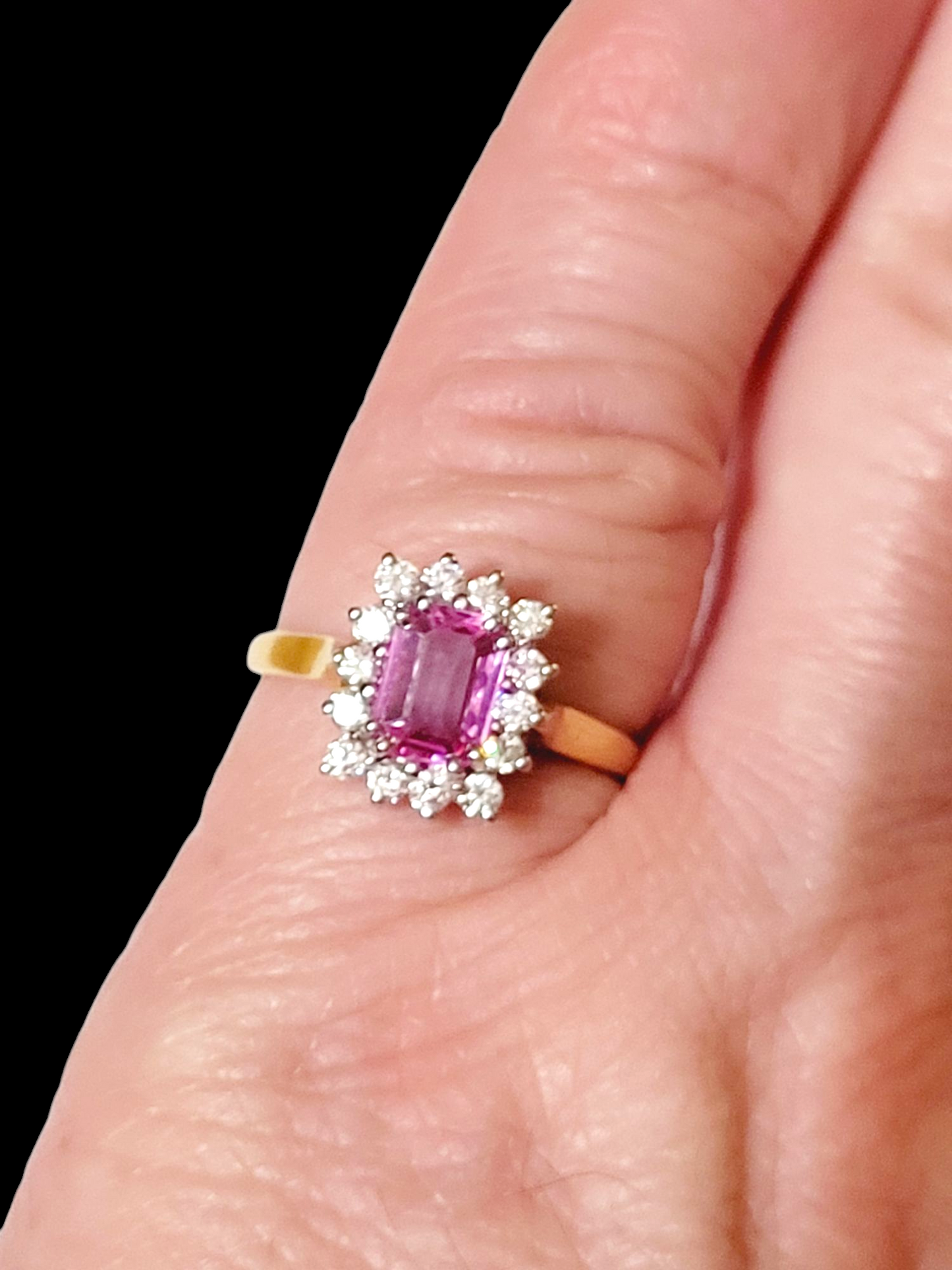 Vintage pink sapphire and diamond ring
SKU: 8078