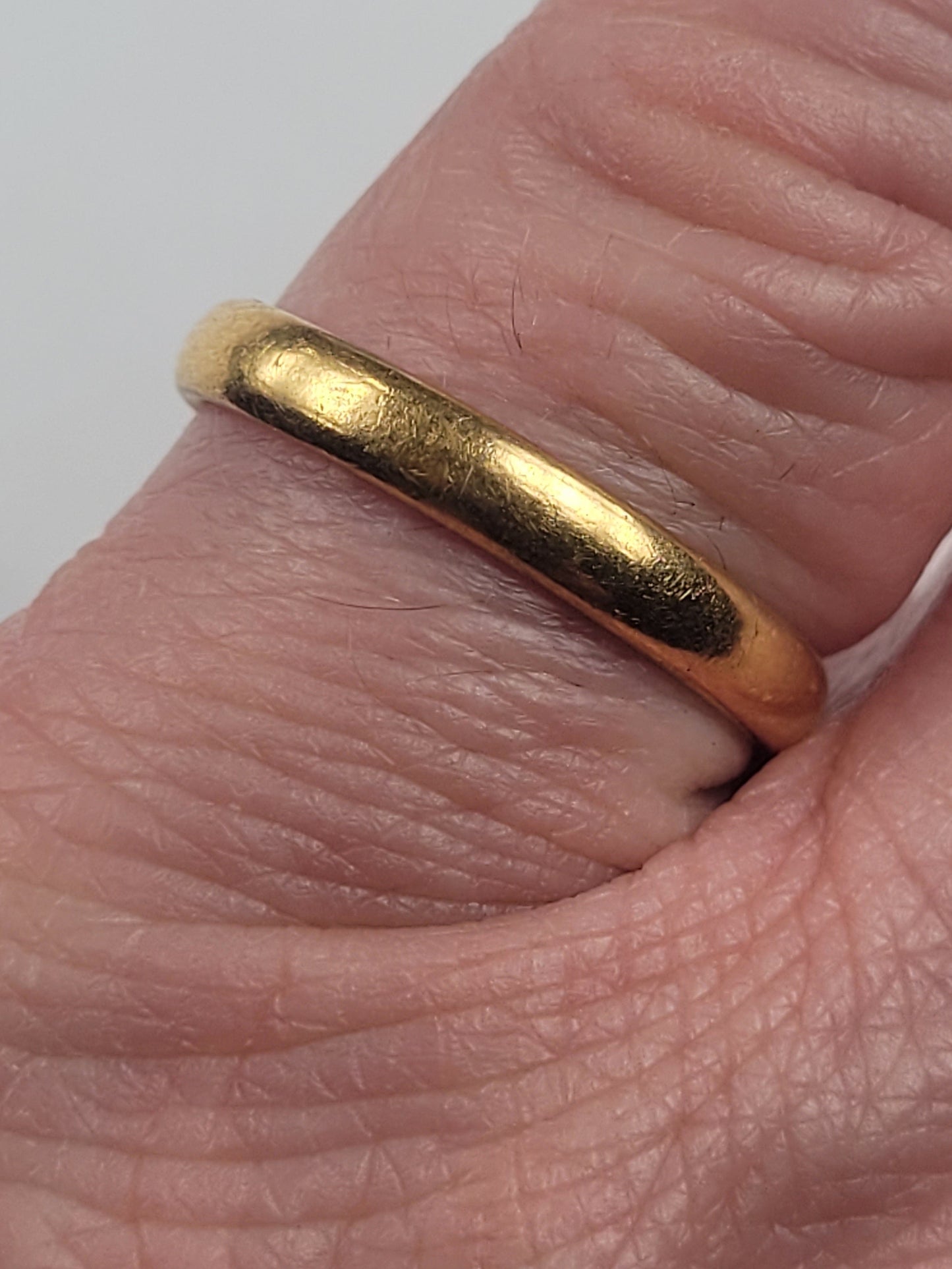 Traditional 22ct buttery yellow gold wedding band sku 8988