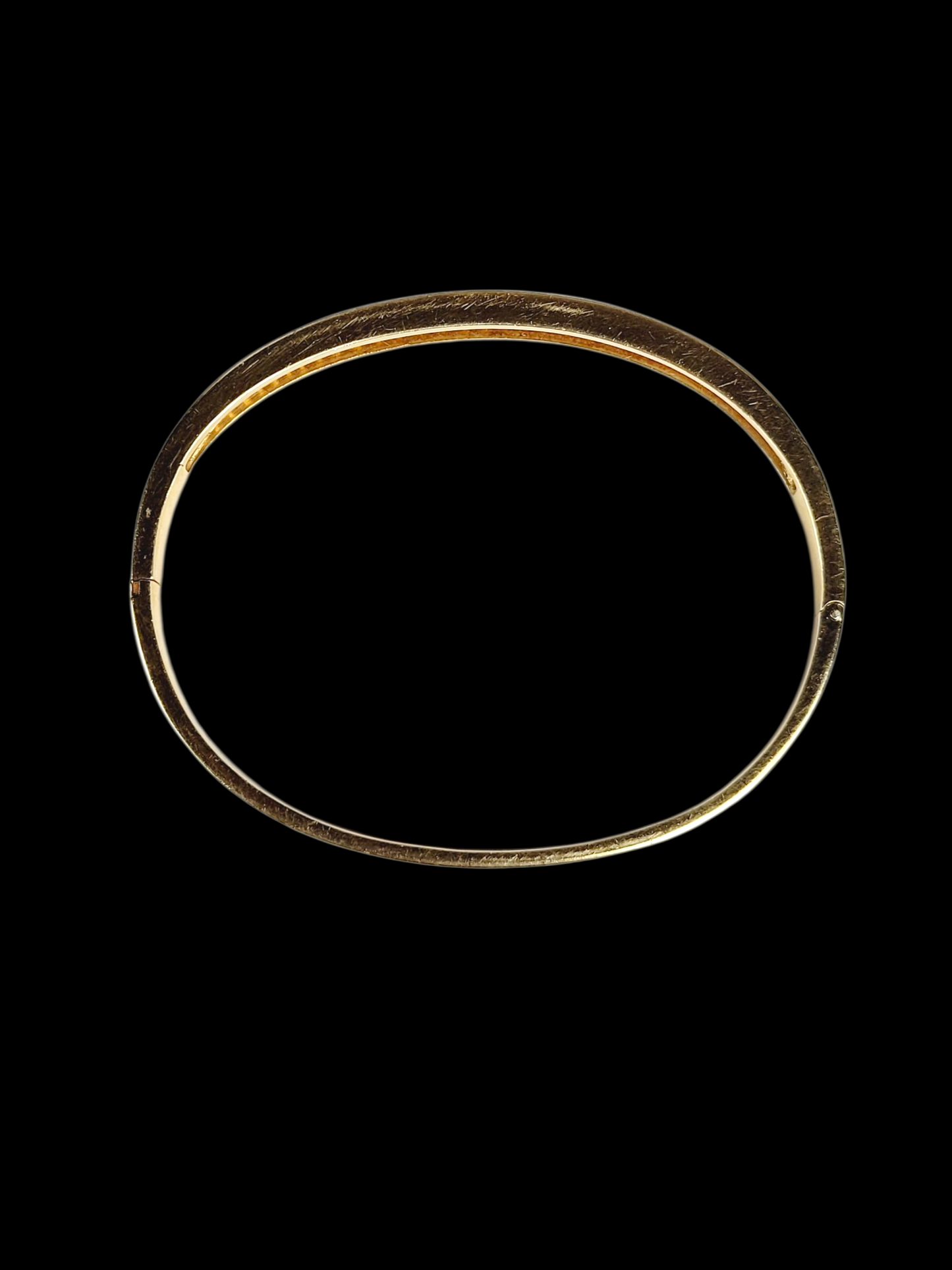 Vintage 18ct yellow gold and baguette diamond bangle sku 8497